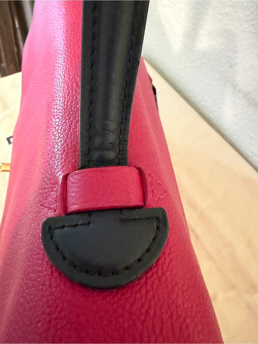 Louis Vuitton Fuchsia Top-Handle Satchel with Black Handle - Picture 8 of 14